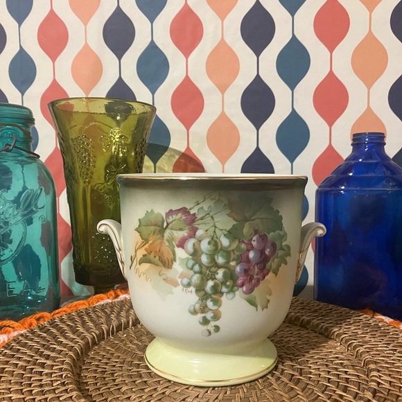 Andrea by Sadek Ceramic Ice Bucket Hand Painted by A. Kach Vintage - Picture 5 of 12